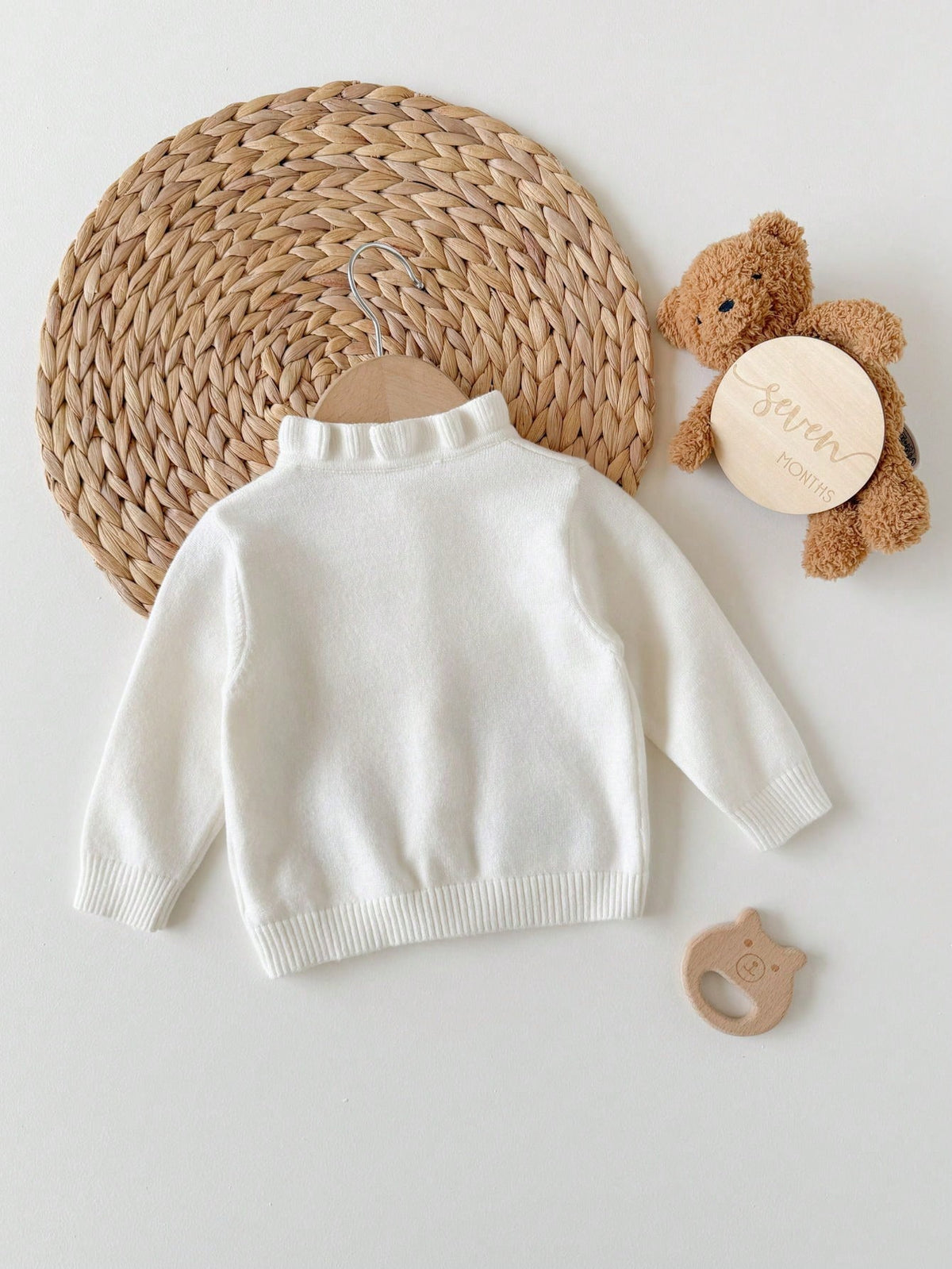 Newborn Baby Girl Loose Casual Minimalist Comfortable Deer Pattern Cardigan Baby Knitwear Autumn Sweater