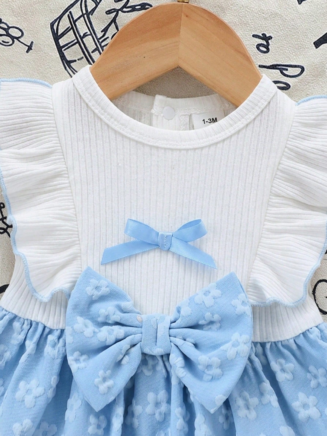 Newborn Baby Girl White Sleeveless Lace Collar Patchwork Pink Bow Dress New Elegant Retro Cute Fabric Comfortable