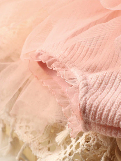 Newborn Girl Photography Outfits Newborn Lace Romper Set Infant Photoshoot Props Baby Girl Contrast Mesh Bodysuit With Headband