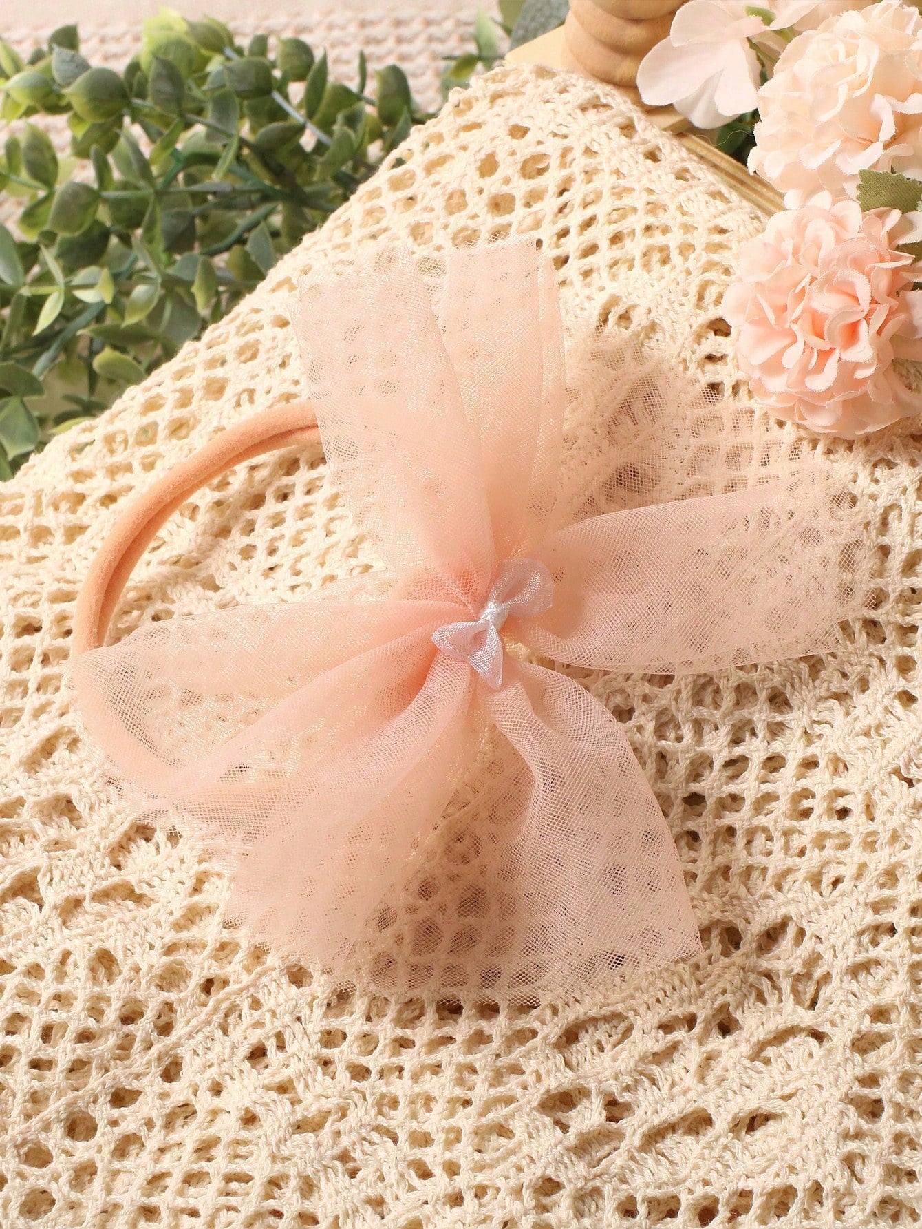 Newborn Girl Photography Outfits Newborn Lace Romper Set Infant Photoshoot Props Baby Girl Contrast Mesh Bodysuit With Headband