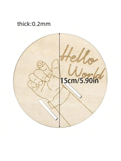 Newborn Hospital Bracelet Engraved Keepsake Holder, Personalized Baby Gift, Laser-Cut Wood Fiber Board, Memorial Pregnancy Wristband
