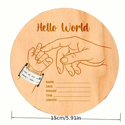 Newborn Hospital Wristband Engraved Keepsake Holder, Personalized Baby Gift, Laser Cut Wood Fiber Board, Pregnancy Commemorative Wristband