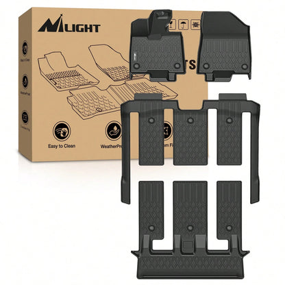 Nilight TPE Floor Mats Compatible With Toyota Sienna 7 Seat 2013-2018| (Without Center Console Only) 2013 2014 2015 2016 2017 2018 2019 2020 All Weather Custom Fit Heavy Duty Floor Liners 2021-2024 S