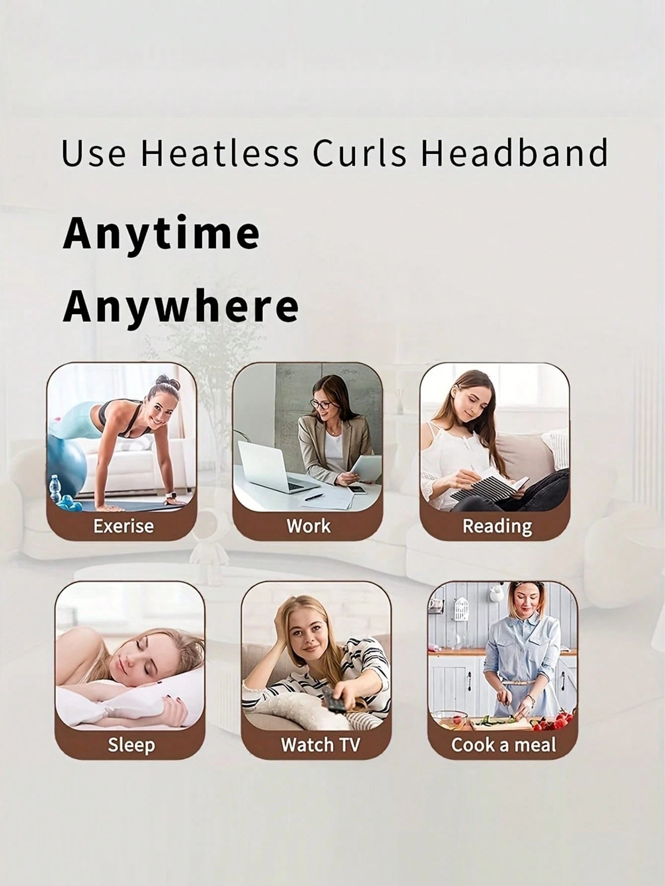 No-Heat Curling Hair Band, No-Heat Curling Hair Scrunchie, Sleep Curling Hair Band, Natural Soft Wave DIY Curling Styling Tool, Curling Iron, No-Heat Curling, Curling Iron, Hair Salon Beauty Products