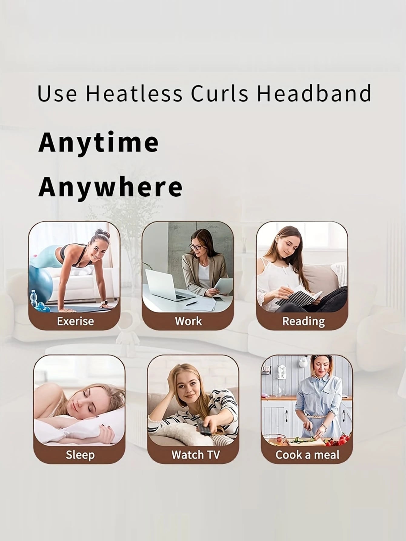 No-Heat Curling Hair Band, No-Heat Curling Hair Scrunchie, Sleep Curling Hair Band, Natural Soft Wave DIY Curling Styling Tool, Curling Iron, No-Heat Curling, Curling Iron, Hair Salon Beauty Products
