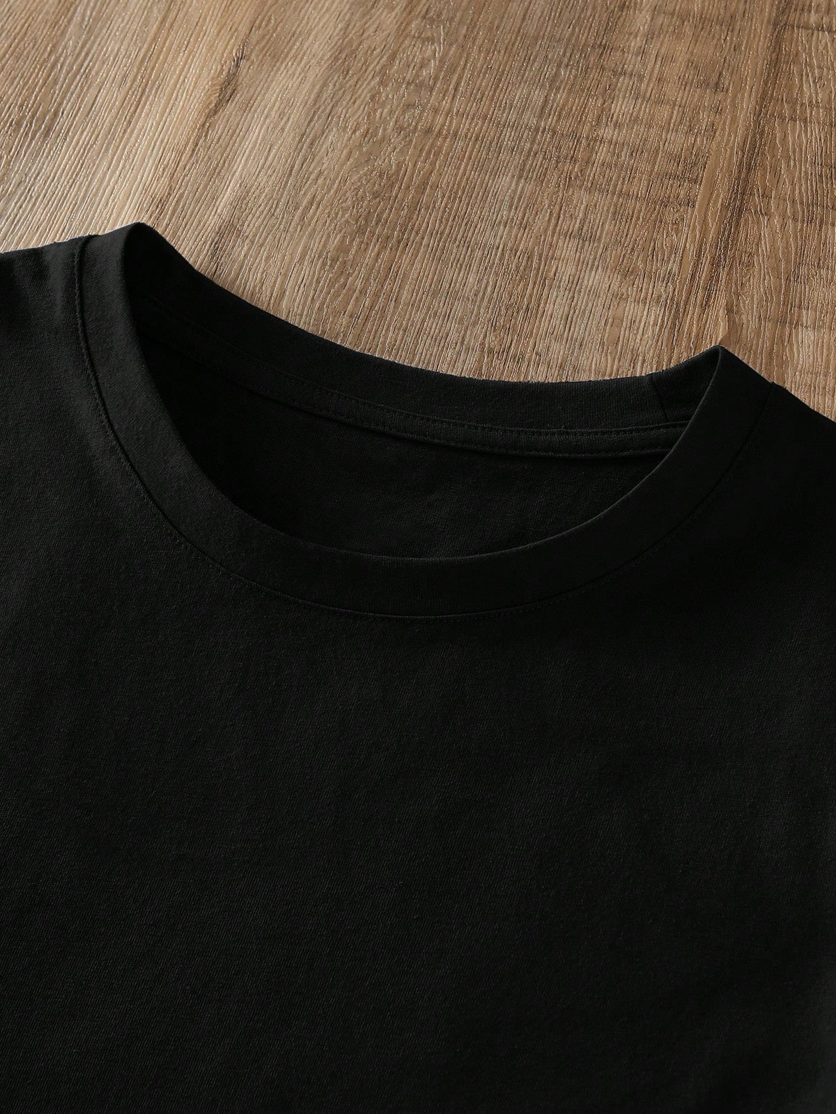 NostaNoir Solid Round Neck Tee