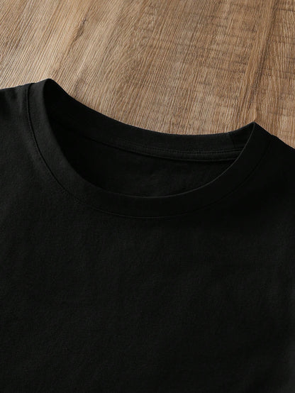 NostaNoir Solid Round Neck Tee