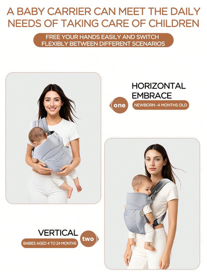 Oaoleer 1PC Baby Carrier, Front & Back Carry, Baby Sling Carrier Portable Newborn Toddler,Child Infant Baby Carrier-Child Carrier Sling,Lightweight Breathabl