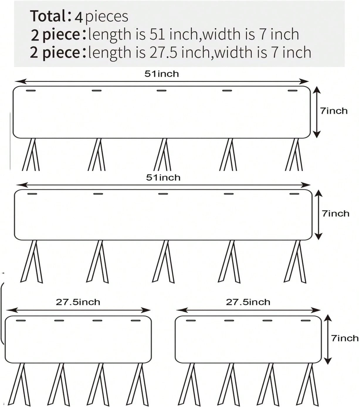 Oaoleer 4 In 1 Breathable Crib Rail Covers, White Soft Anti-Collision Rail Edge Protector Strip To Protect Baby Teeth