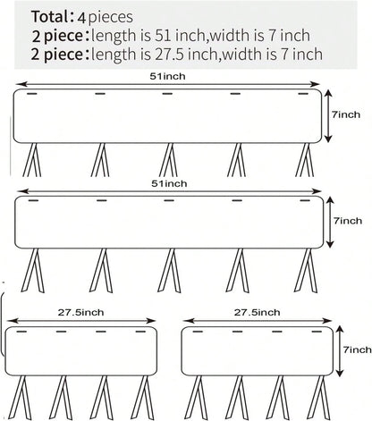 Oaoleer 4 In 1 Breathable Crib Rail Covers, White Soft Anti-Collision Rail Edge Protector Strip To Protect Baby Teeth