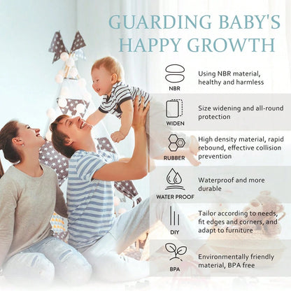 Oaoleer 4 In 1 Breathable Crib Rail Covers, White Soft Anti-Collision Rail Edge Protector Strip To Protect Baby Teeth