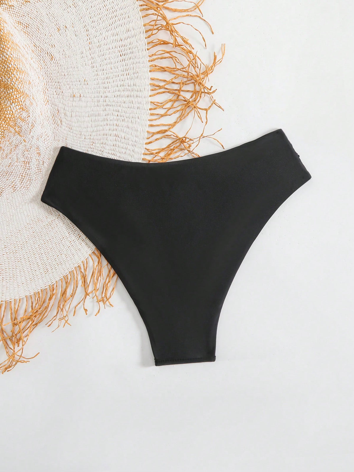 Oceva Women's Sexy Ruched Solid Color V-Shape Swimwear Bottom
