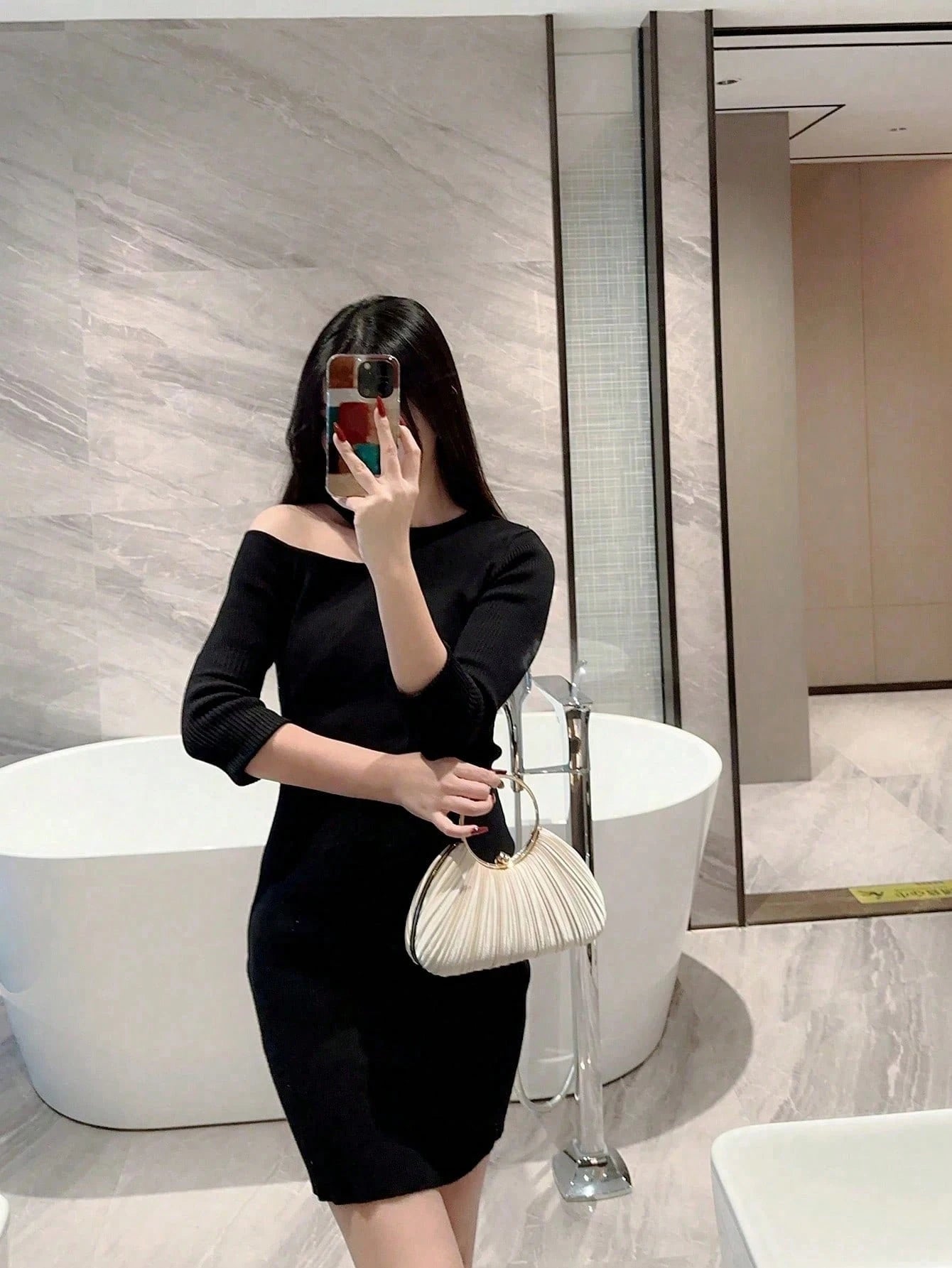 OpulAura Women Metallic Luxury Evening Clutch Purse- High End Leather Banquet Bag, Elegant Shiny Formal Party Handbag Suitable For Wedding, Prom