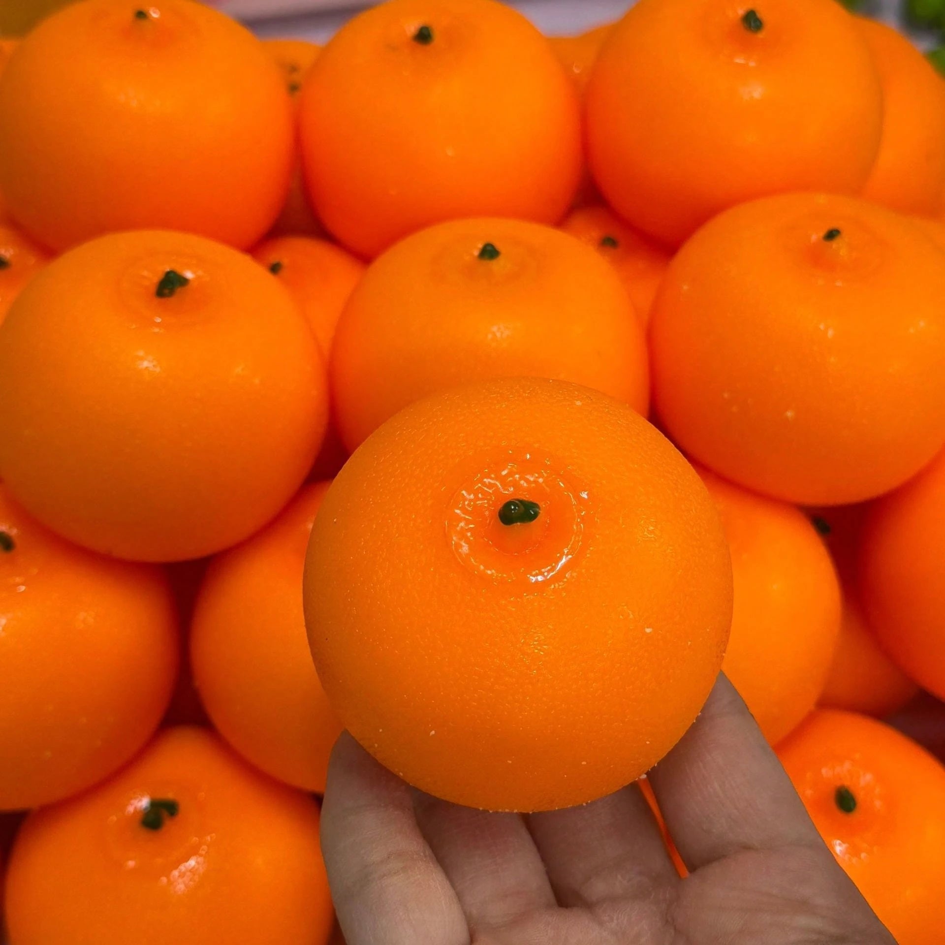 Orange Handmade Squeeze Ball, Purely Handmade DIY Crunchy Stress Relief Ball, Sensory Fidget Toy For Anxiety Relief, Novelty Birthday Gift