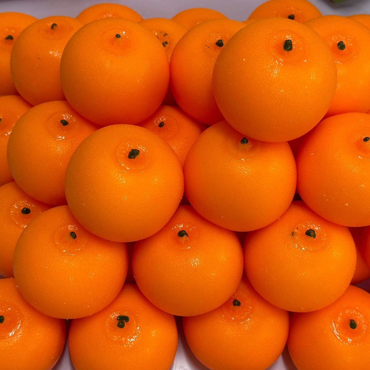 Orange Handmade Squeeze Ball, Purely Handmade DIY Crunchy Stress Relief Ball, Sensory Fidget Toy For Anxiety Relief, Novelty Birthday Gift