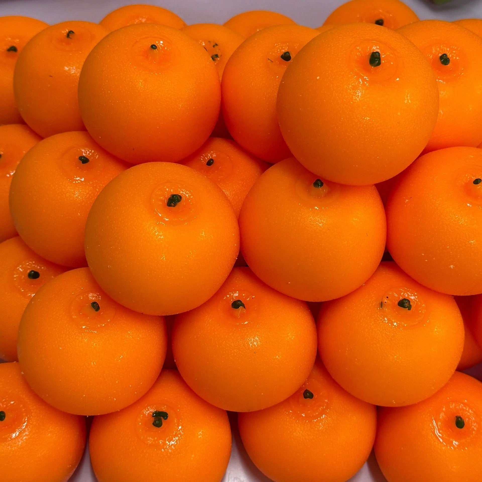 Orange Handmade Squeeze Ball, Purely Handmade DIY Crunchy Stress Relief Ball, Sensory Fidget Toy For Anxiety Relief, Novelty Birthday Gift