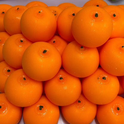 Orange Handmade Squeeze Ball, Purely Handmade DIY Crunchy Stress Relief Ball, Sensory Fidget Toy For Anxiety Relief, Novelty Birthday Gift