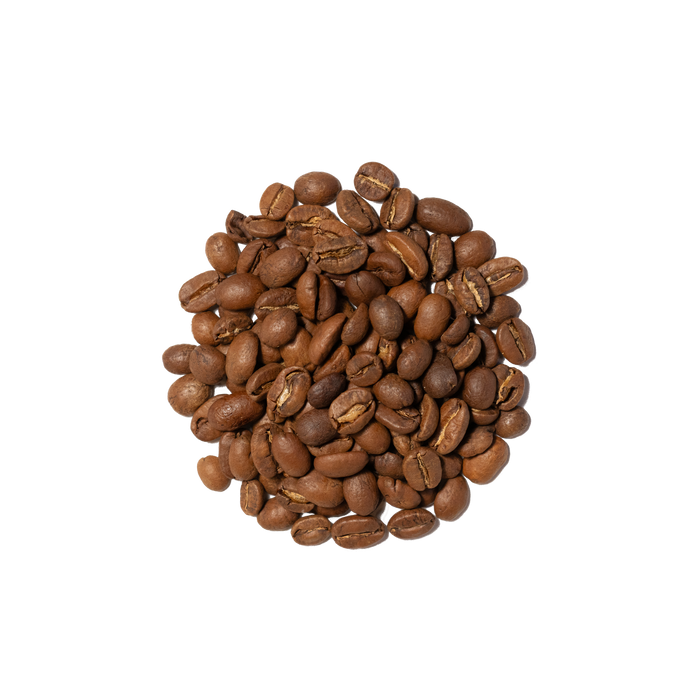 Pile of roasted coffee beans for Organic Old Crow Cuppa Joe