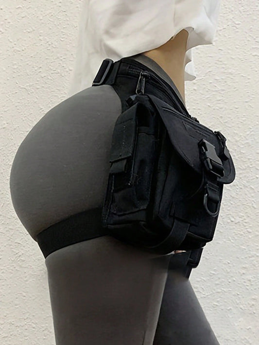 Outdoor Sports Photography Single-Shoulder Crossbody Bag, Waterproof Motorcycle Lure Leg Bag, Oxford Fabric Tactical Waist Bag, Women's Leg Bag