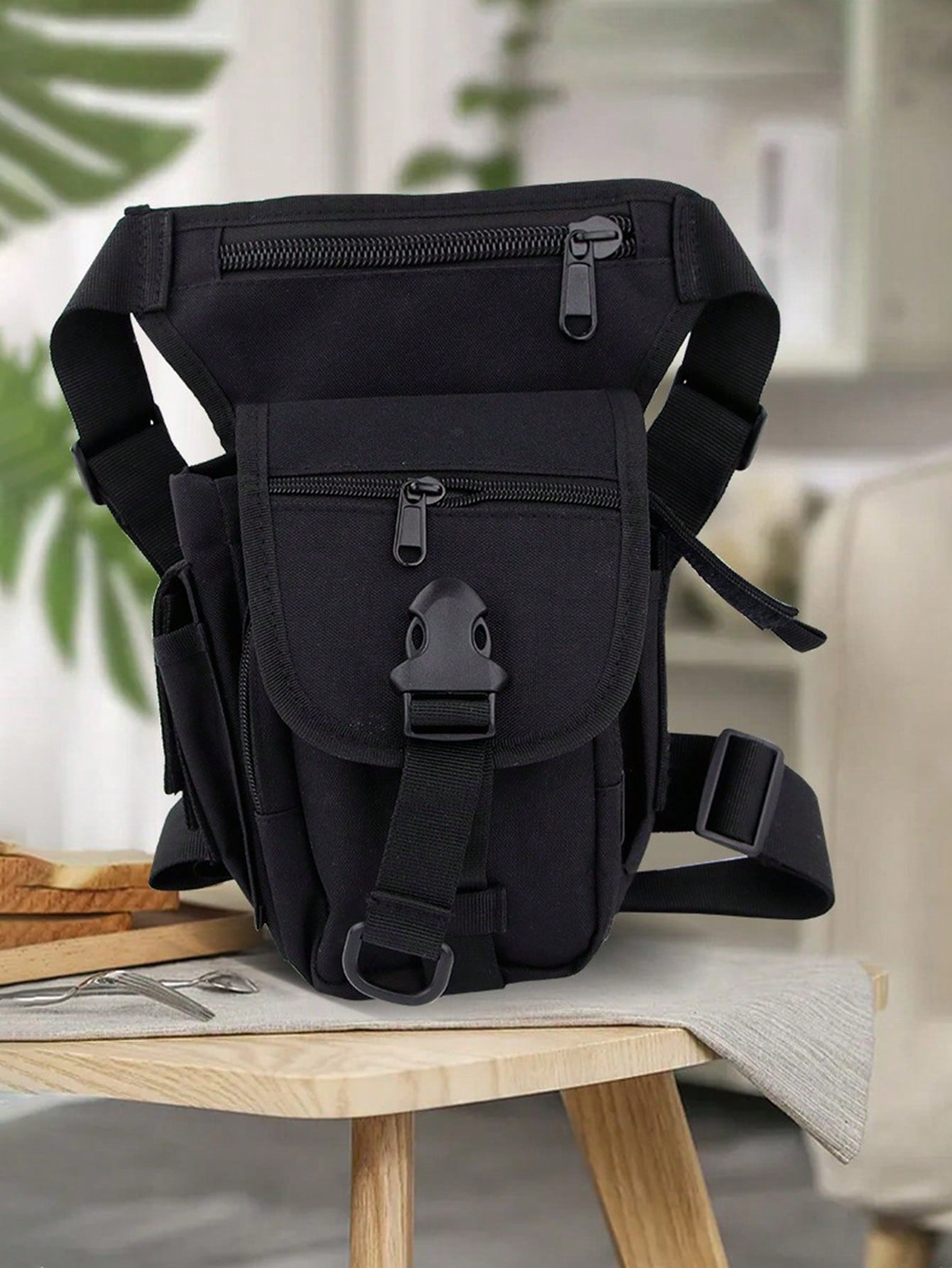 Outdoor Sports Photography Single-Shoulder Crossbody Bag, Waterproof Motorcycle Lure Leg Bag, Oxford Fabric Tactical Waist Bag, Women's Leg Bag