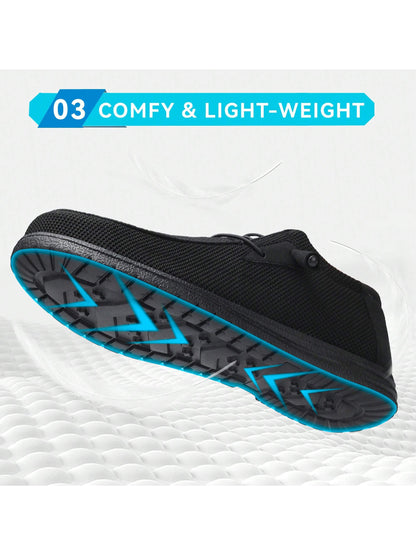 OZLOOK Safety Work Shoes For Men Lightweight Breathable Steel Toe  Shoes Slip Resistant Indestructible Construction Shoes Roofing Shoes