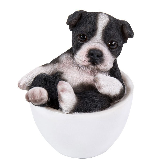 Pacific Giftware - Teacup Pups Boston Terrier Figurine 12028