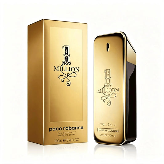 Paco Rabanne 1 Million Eau De Toilette Spray 100ml 3.4 Fl Oz Long-Lasting Spicy Woody Cologne – Luxurious Gold-Bottle Fragrance, The Perfect Gift For Him