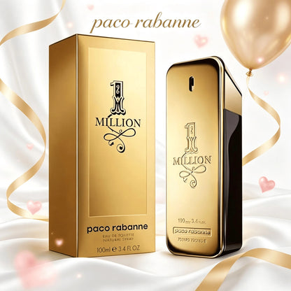Paco Rabanne 1 Million Eau De Toilette Spray 100ml 3.4 Fl Oz Long-Lasting Spicy Woody Cologne – Luxurious Gold-Bottle Fragrance, The Perfect Gift For Him