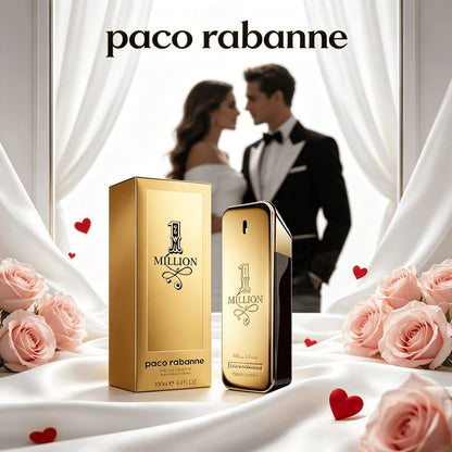 Paco Rabanne 1 Million Eau De Toilette Spray 100ml 3.4 Fl Oz Long-Lasting Spicy Woody Cologne – Luxurious Gold-Bottle Fragrance, The Perfect Gift For Him