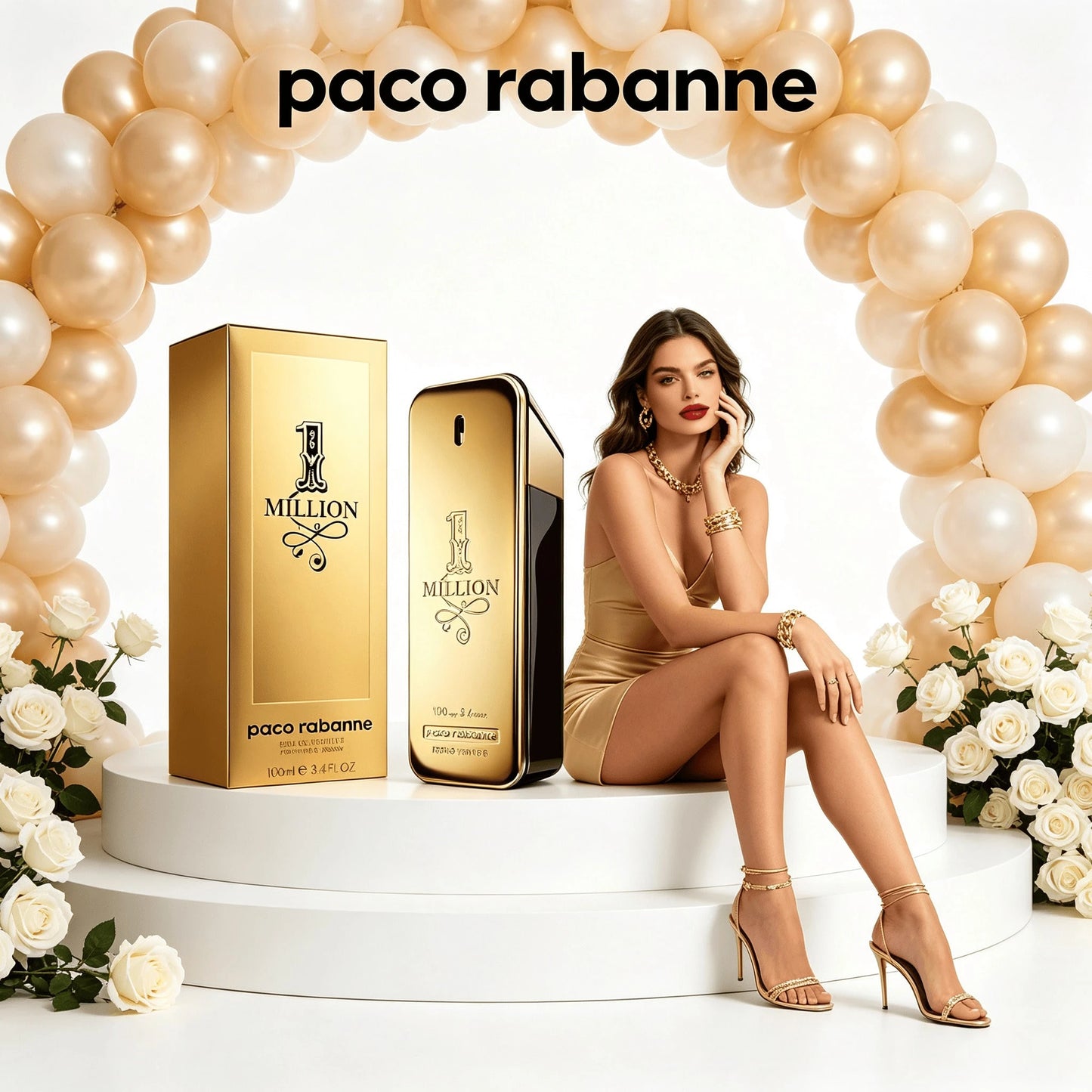 Paco Rabanne 1 Million Eau De Toilette Spray 100ml 3.4 Fl Oz Long-Lasting Spicy Woody Cologne – Luxurious Gold-Bottle Fragrance, The Perfect Gift For Him