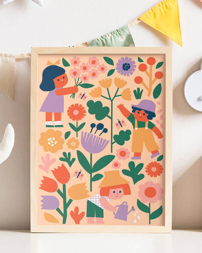 Paint by Numbers Kit & Canvas for Kids: Flower Patch