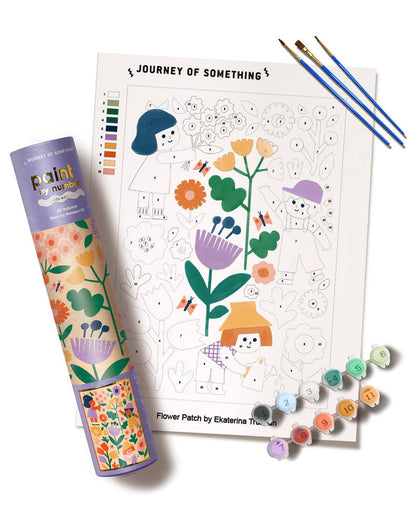 Paint by Numbers Kit & Canvas for Kids: Flower Patch