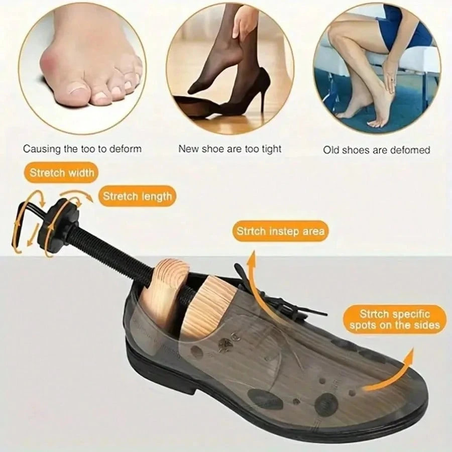 Pair Of Premium Professional 4-Way Shoe Trees, Shoe Stretcher For Men Or Women