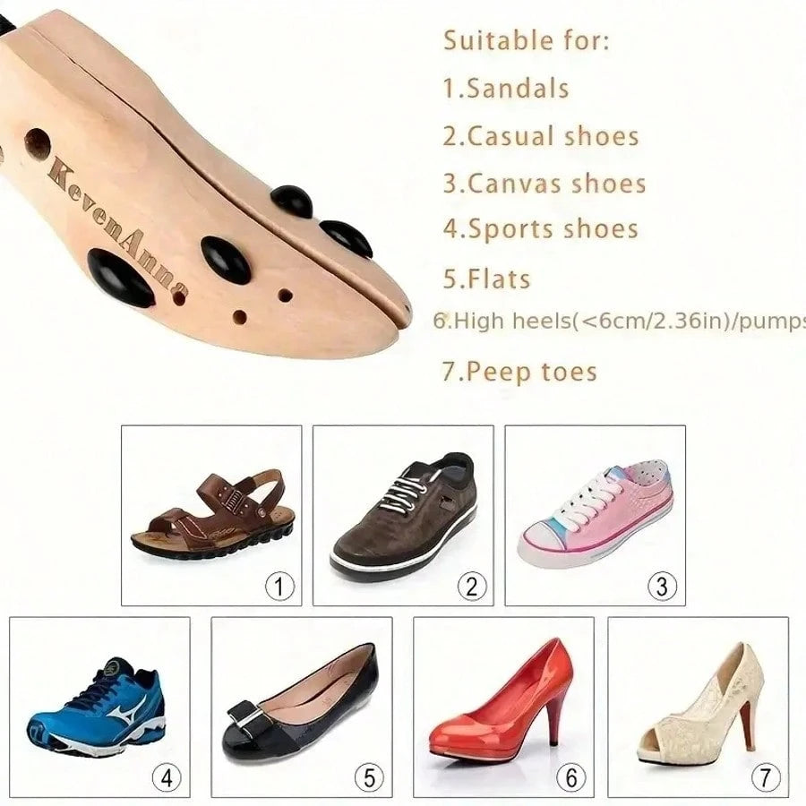 Pair Of Premium Professional 4-Way Shoe Trees, Shoe Stretcher For Men Or Women