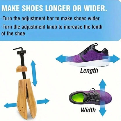 Pair Of Premium Professional 4-Way Shoe Trees, Shoe Stretcher For Men Or Women