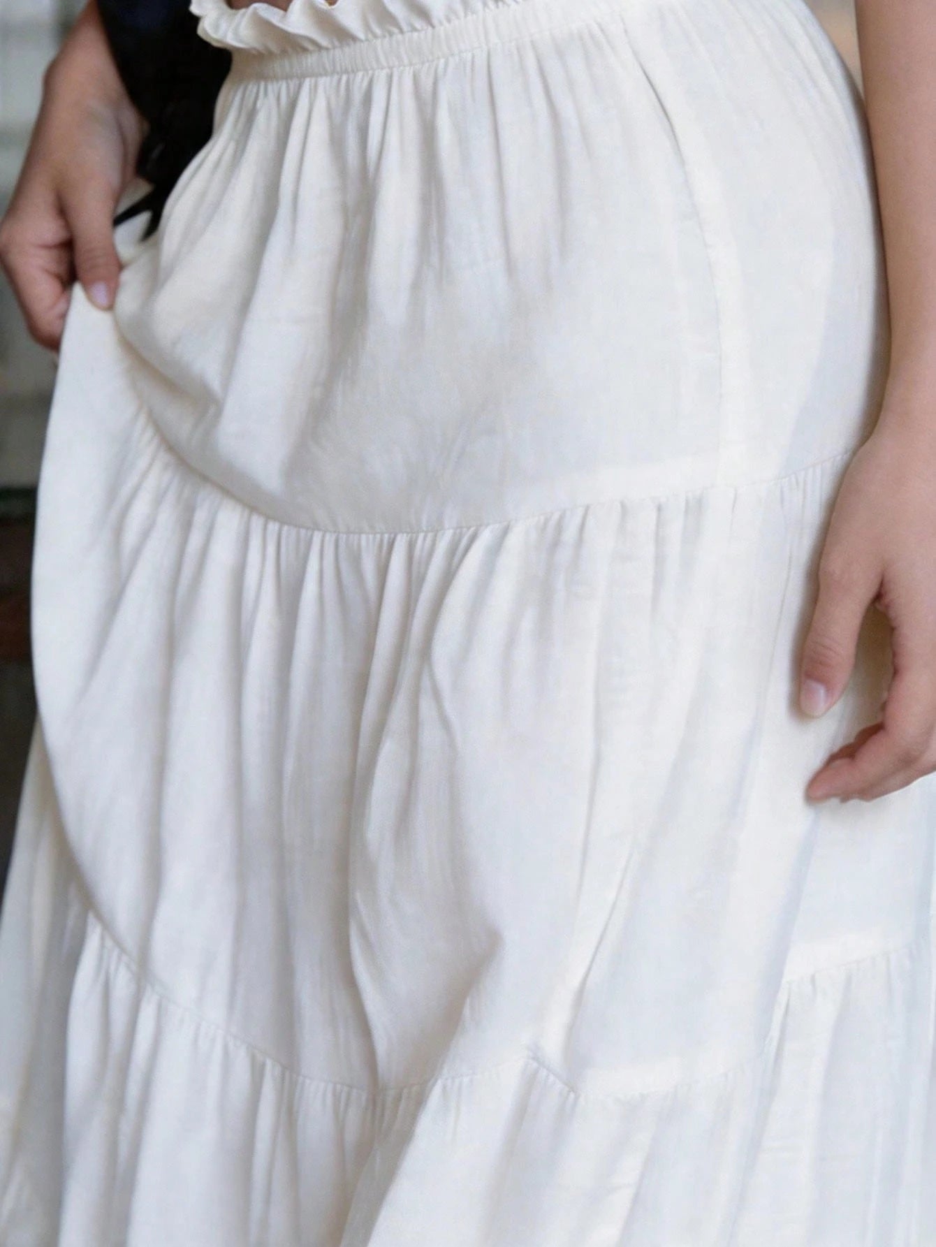 Pale Yellow Pleated Skirt, Casual Elegant Vacation Beach Retro Y2K Style White Summer