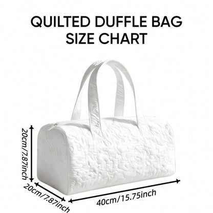 Pastoral Angel Wildflower Hippie Peace Bus 3D Printed Quilted Travel Bag, Stylish Large Duffle Handbag, Portable Weekend Carryall For Women Country