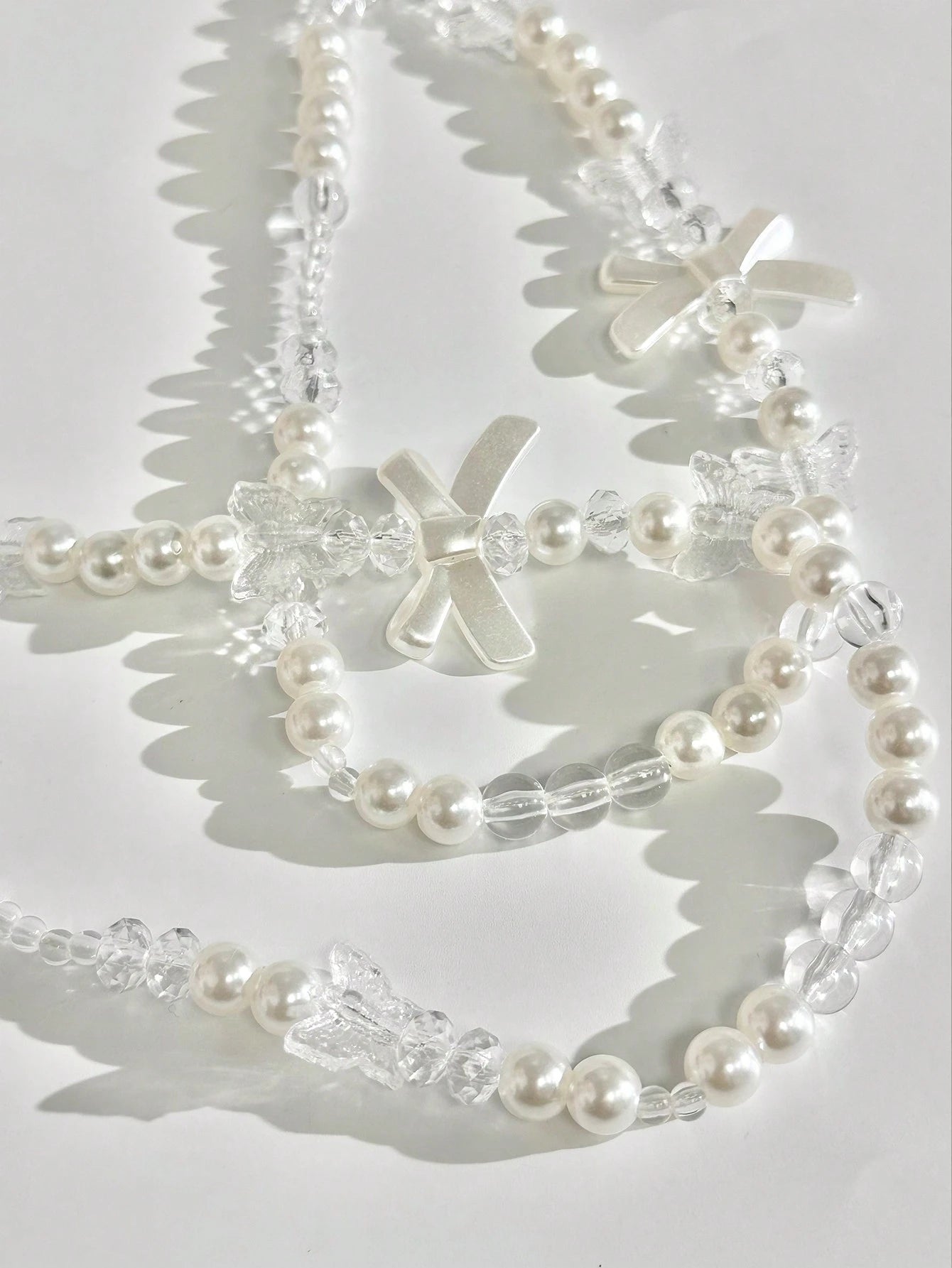 Pearl Bowknot Mobile Phone Case Pendant, Anti-Fall, Anti-Pearl Bowknot Phone Decoration With Chain Gifts For Mother, Family, Friends, Birthday, Holiday Phone Charm, Phone Chain