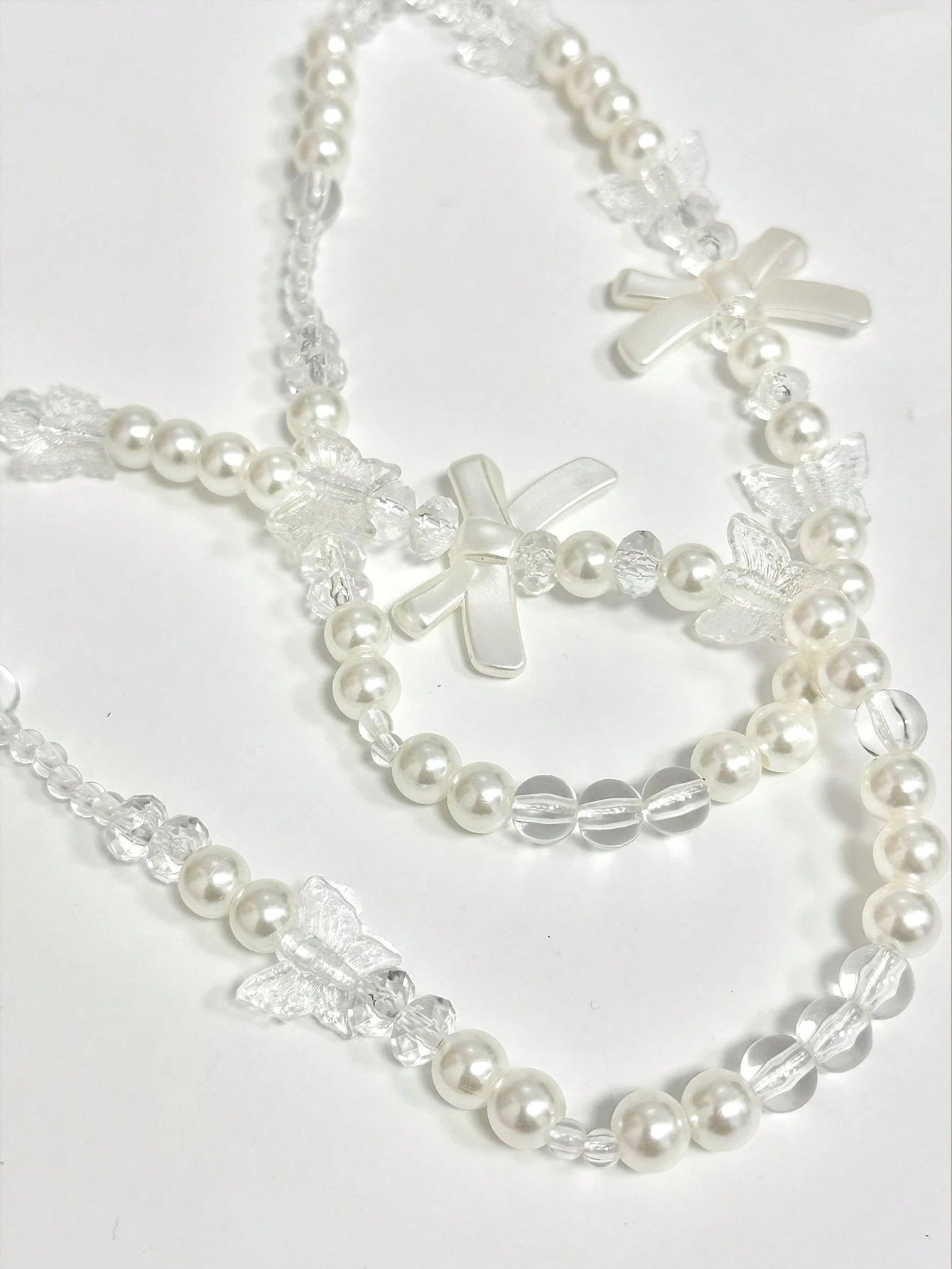 Pearl Bowknot Mobile Phone Case Pendant, Anti-Fall, Anti-Pearl Bowknot Phone Decoration With Chain Gifts For Mother, Family, Friends, Birthday, Holiday Phone Charm, Phone Chain