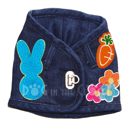 Peep Bunny Denim Harness Vest for Pets