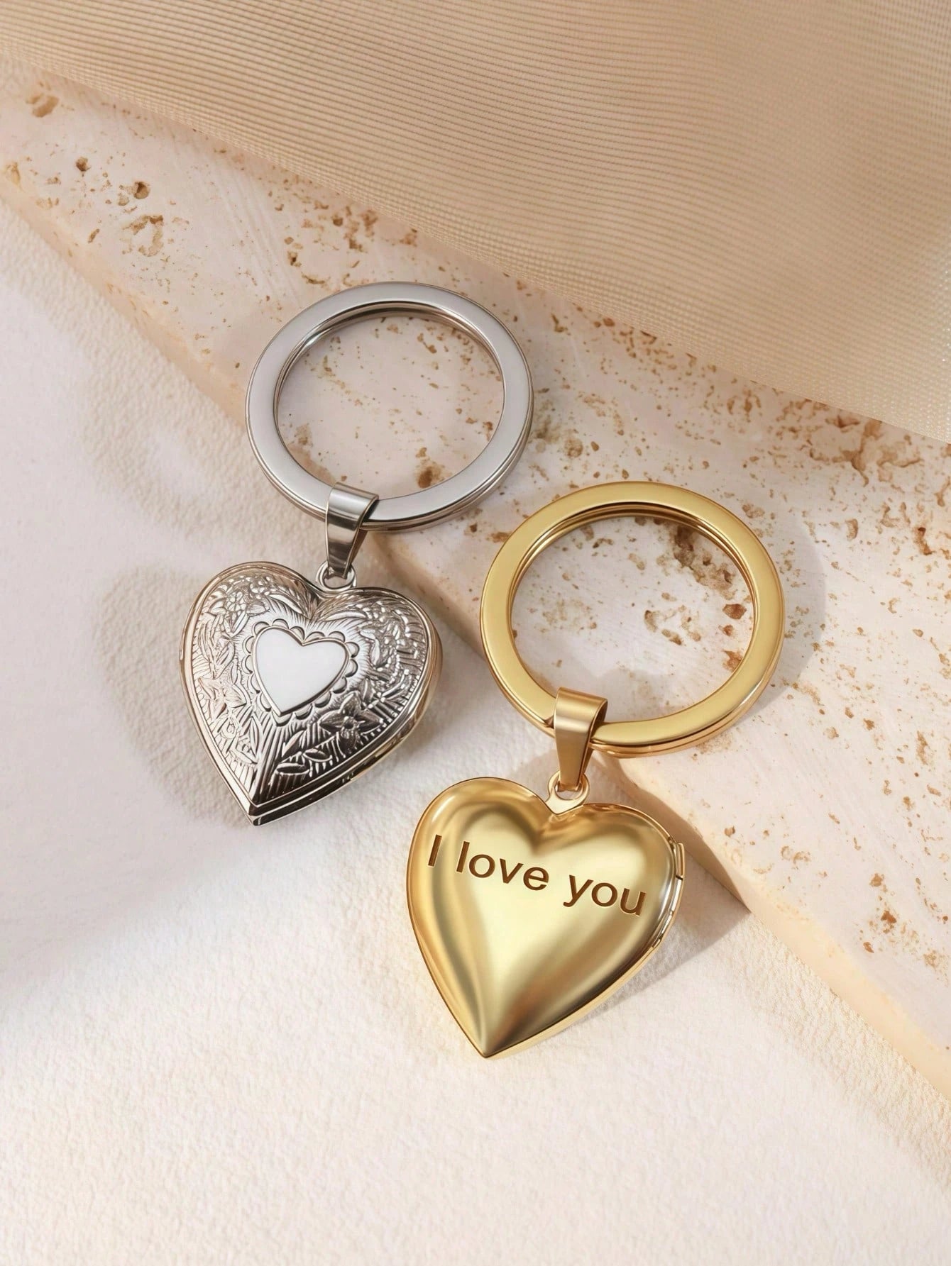 Personalized Photo Heart-Shaped Keychain, Engraved Pet Photo Memorial Keychain, Love Photo Keychain Gift For Birthday Anniversary Wedding Party
