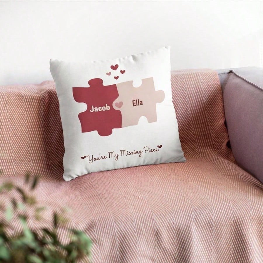Personalized Valentine's Day Throw Pillowcase With Name, Custom Gift For Valentine's Day, Personalized Valentine's Day Gifts Gifts For Women Men, Ideal Gifts For Valentine's Day, Girlfriend Boyfriend