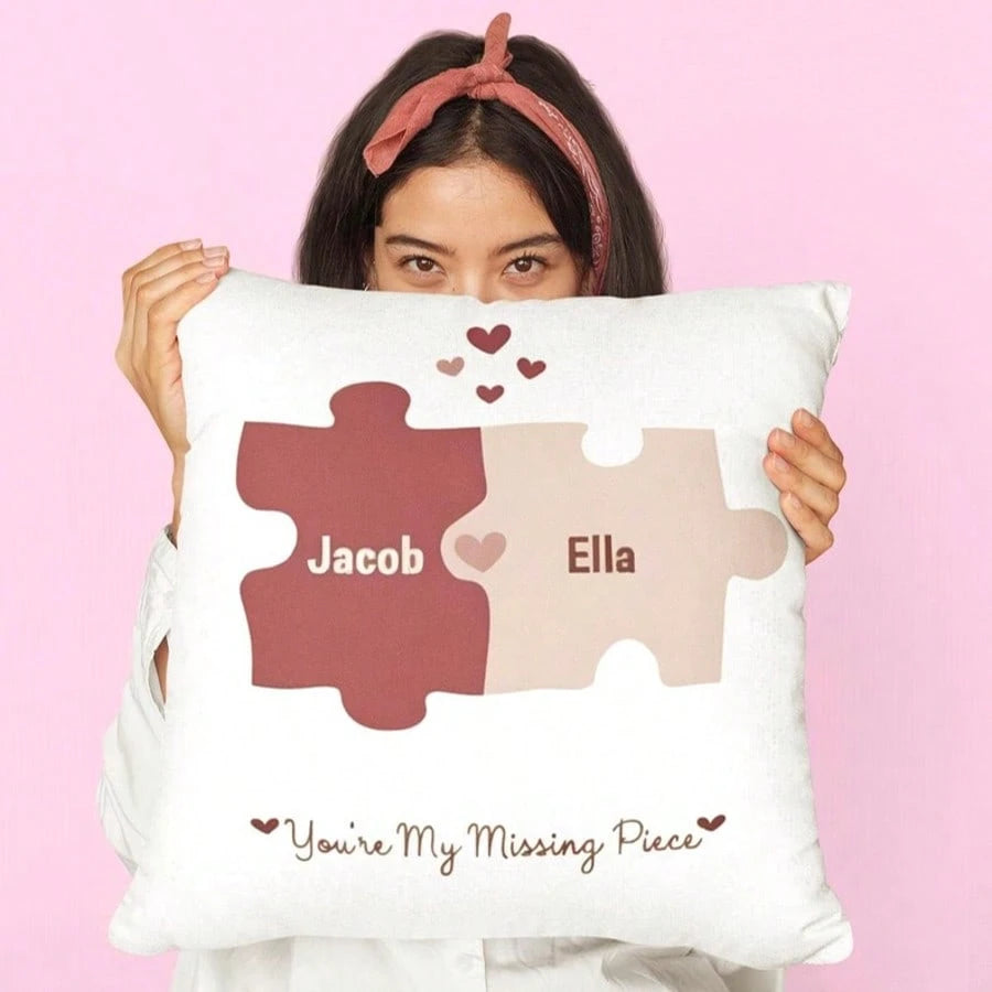 Personalized Valentine's Day Throw Pillowcase With Name, Custom Gift For Valentine's Day, Personalized Valentine's Day Gifts Gifts For Women Men, Ideal Gifts For Valentine's Day, Girlfriend Boyfriend