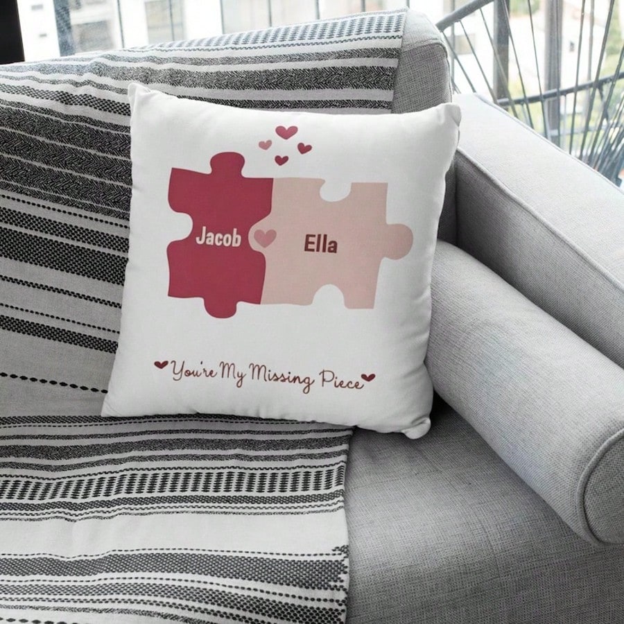 Personalized Valentine's Day Throw Pillowcase With Name, Custom Gift For Valentine's Day, Personalized Valentine's Day Gifts Gifts For Women Men, Ideal Gifts For Valentine's Day, Girlfriend Boyfriend
