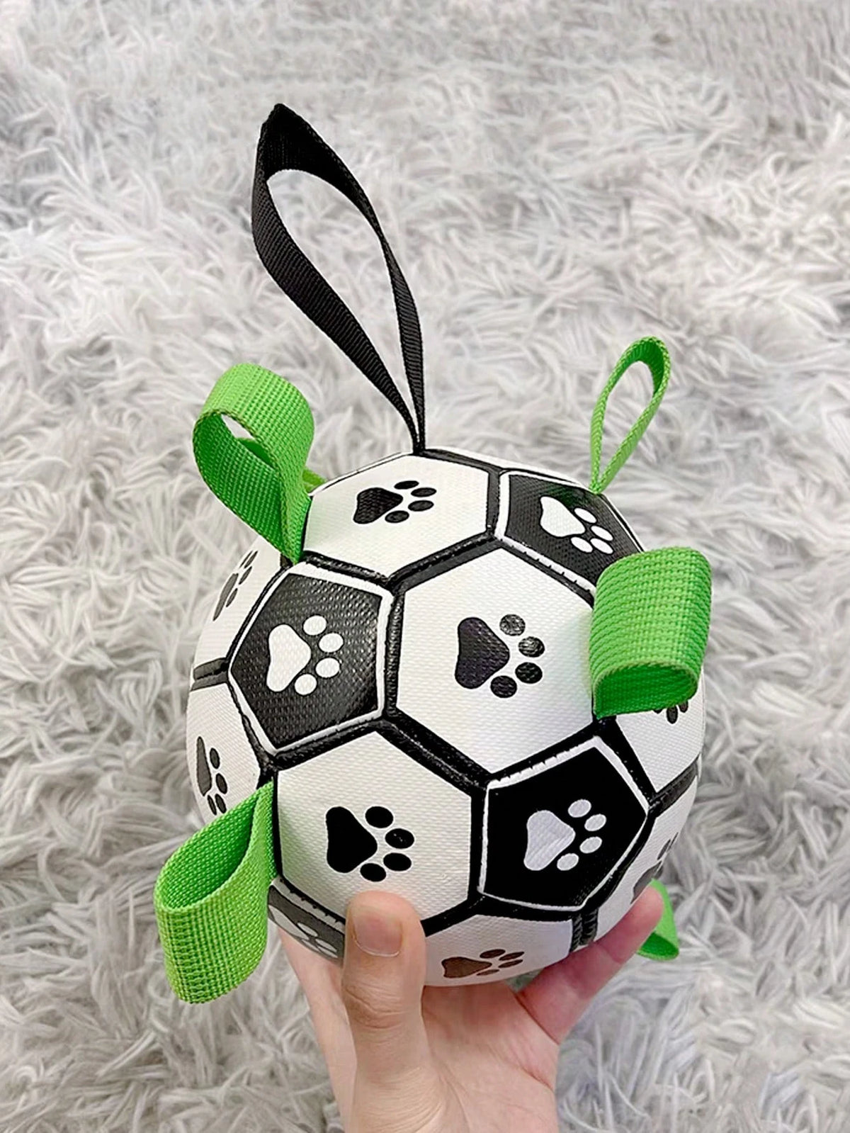 Pet Dog Toy With Built-In Woven Strap Football, Interactive Dog Toy For Indoor And Outdoor, Regular Dog Football Suitable For Small, Medium And Large Dogs