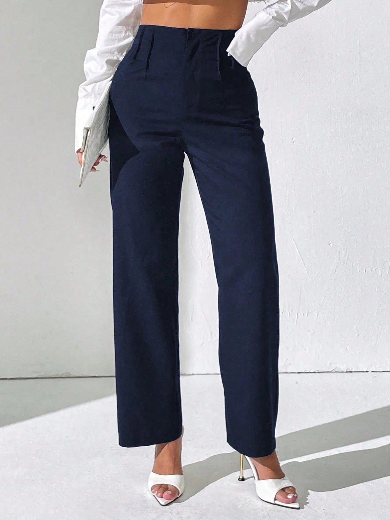 PETITE Ladies" Solid Color Casual Daily Wear Straight-Legged Pants Fall Cloth For Women,Petite Women