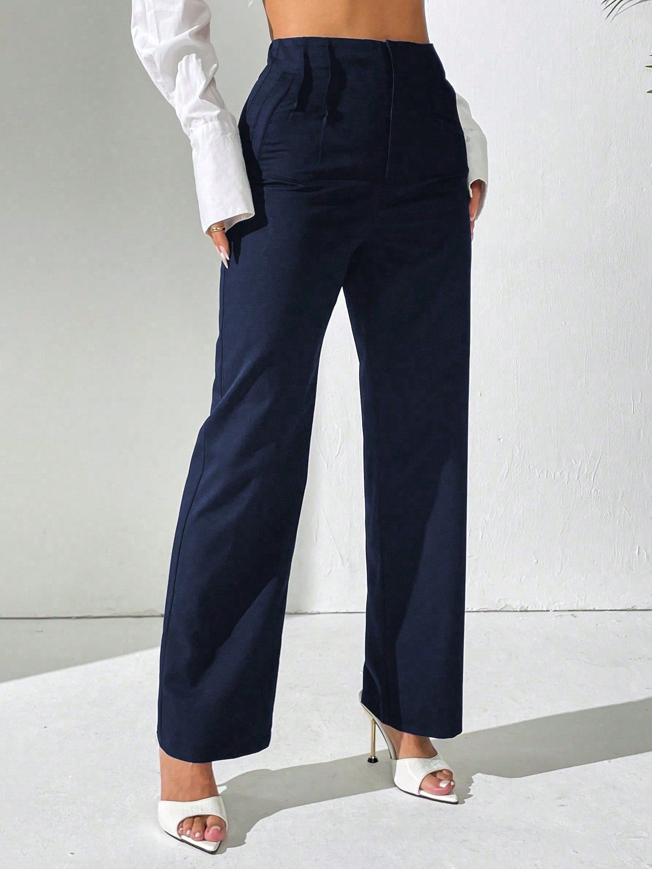 PETITE Ladies" Solid Color Casual Daily Wear Straight-Legged Pants Fall Cloth For Women,Petite Women