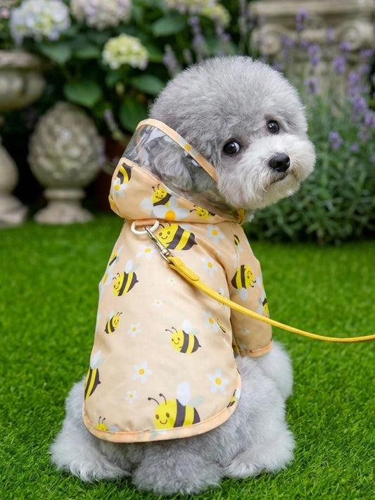 PETSIN Dog Raincoat, Pet Waterproof Clothing, Spring And Summer Animal Waterproof Raincoat, Dog Clothing, Cat Clothing, Animal Clothing, Spring And Dog Clothing, British Dog Clothing, European And Ame