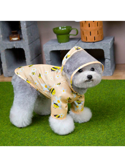 PETSIN Dog Raincoat, Pet Waterproof Clothing, Spring And Summer Animal Waterproof Raincoat, Dog Clothing, Cat Clothing, Animal Clothing, Spring And Dog Clothing, British Dog Clothing, European And Ame
