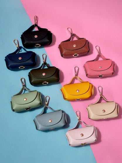PETSIN Portable Leather Dog Waste Poop Bag Dispenser/ Pet Disposal Holder, Multi-Color For Cross-Border